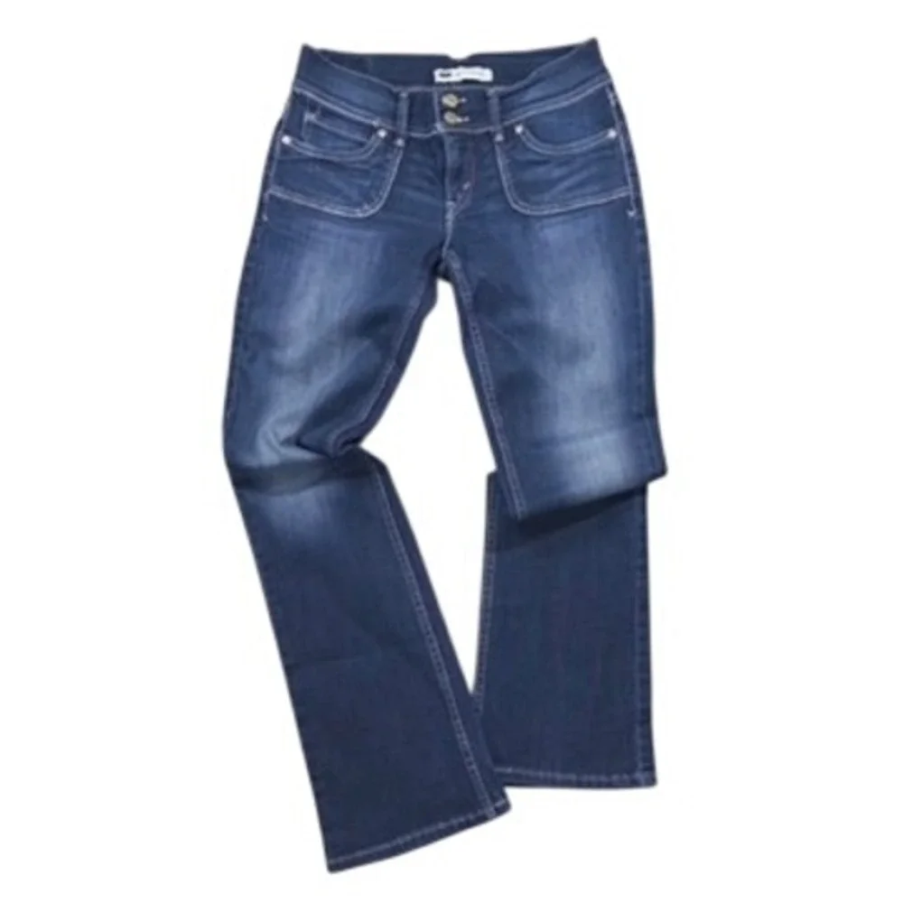 Levis 524 Too Superlow Jeans Women 9M Dark Wash Bootcut Contrast Stitch Y2K